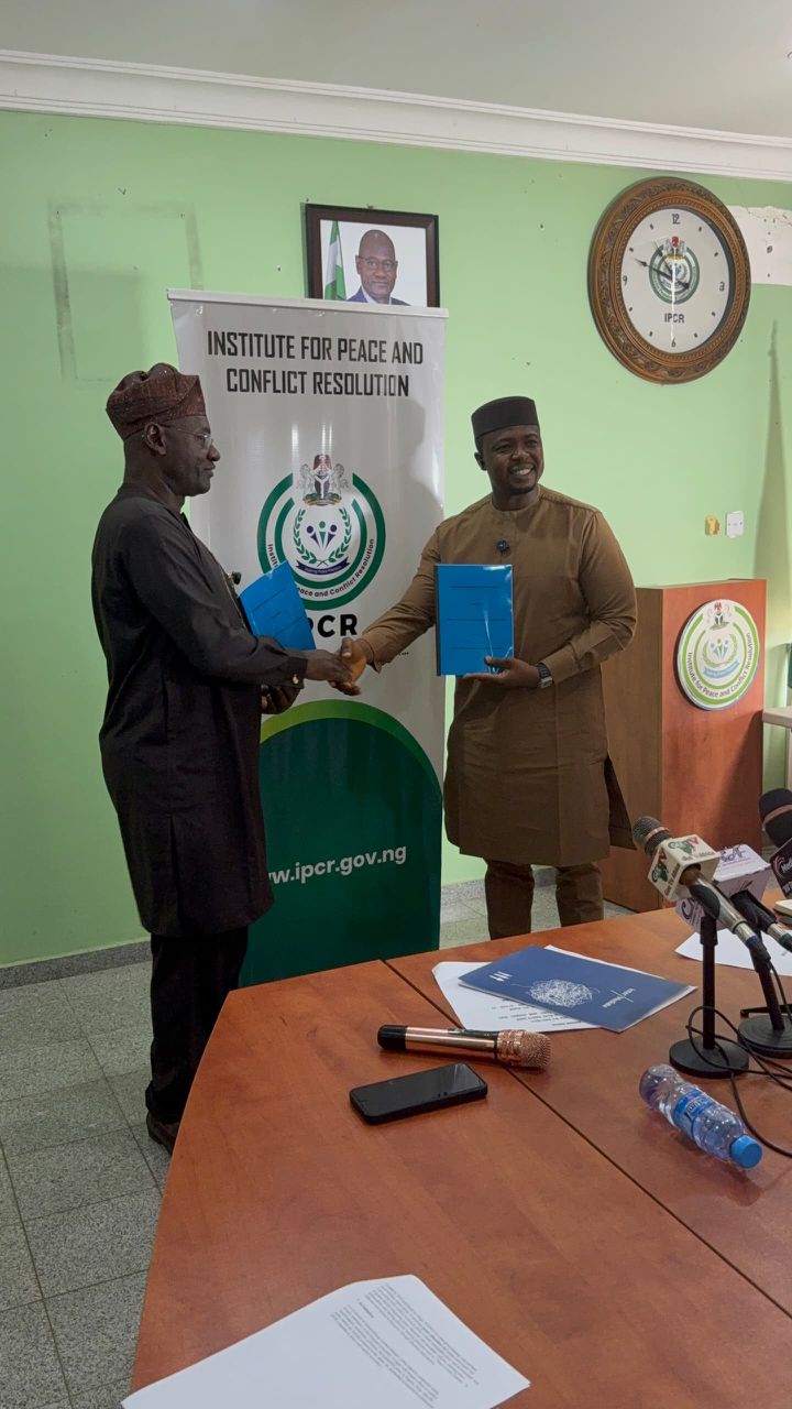 PEPNET Signs Strategic MoU with IPCR to Strengthen Peacebuilding and National Cohesion in Nigeria