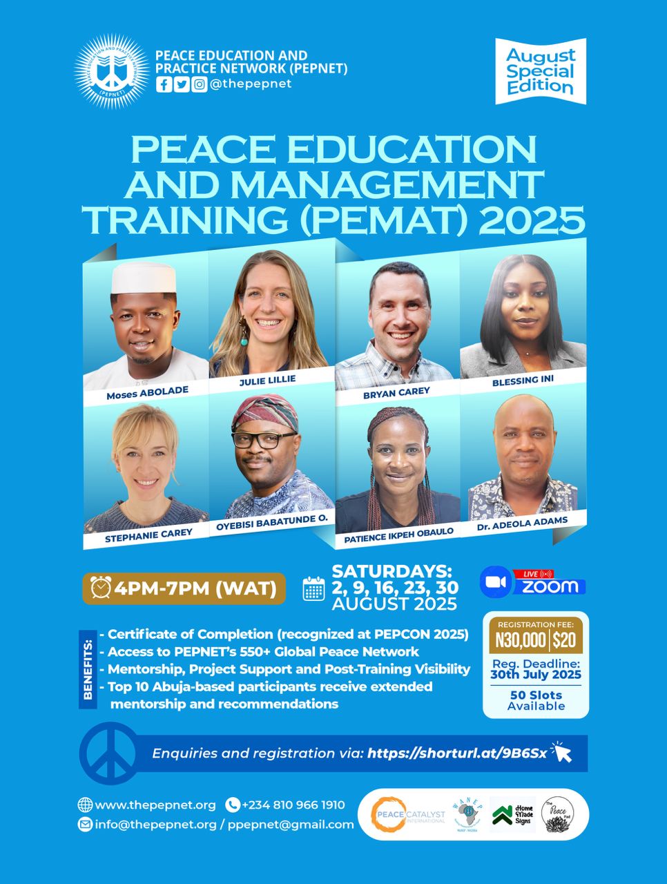 PEMAT 2025: August Special Edition – A Transformative Journey into Peace Practice and Organisational Excellence